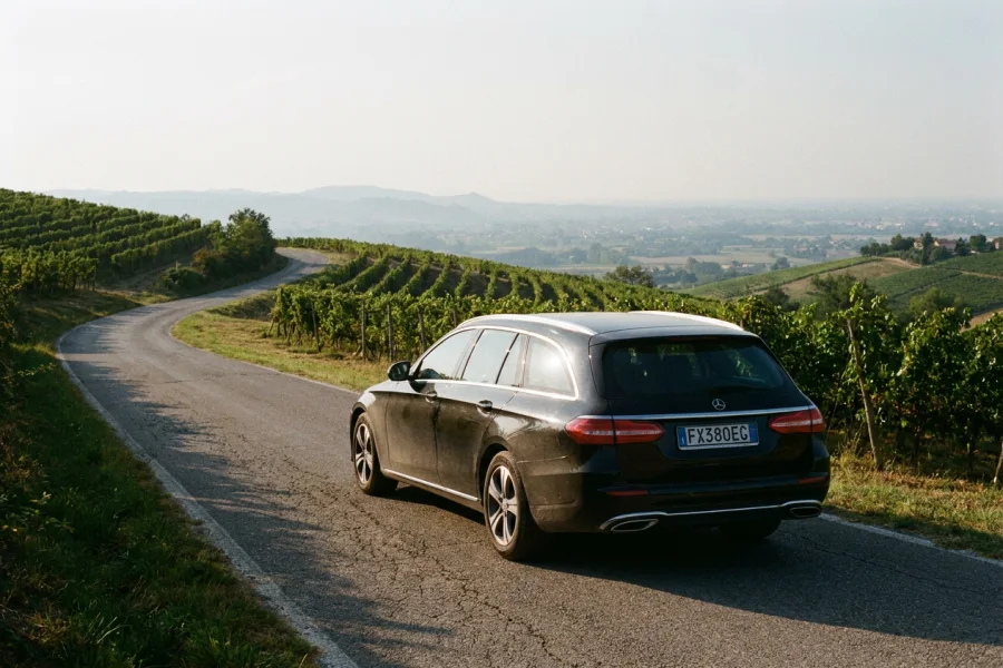 La salita tra i vigneti verso San Marino