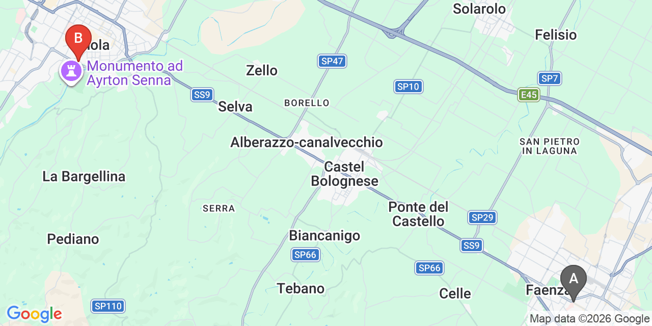 Departure stop map